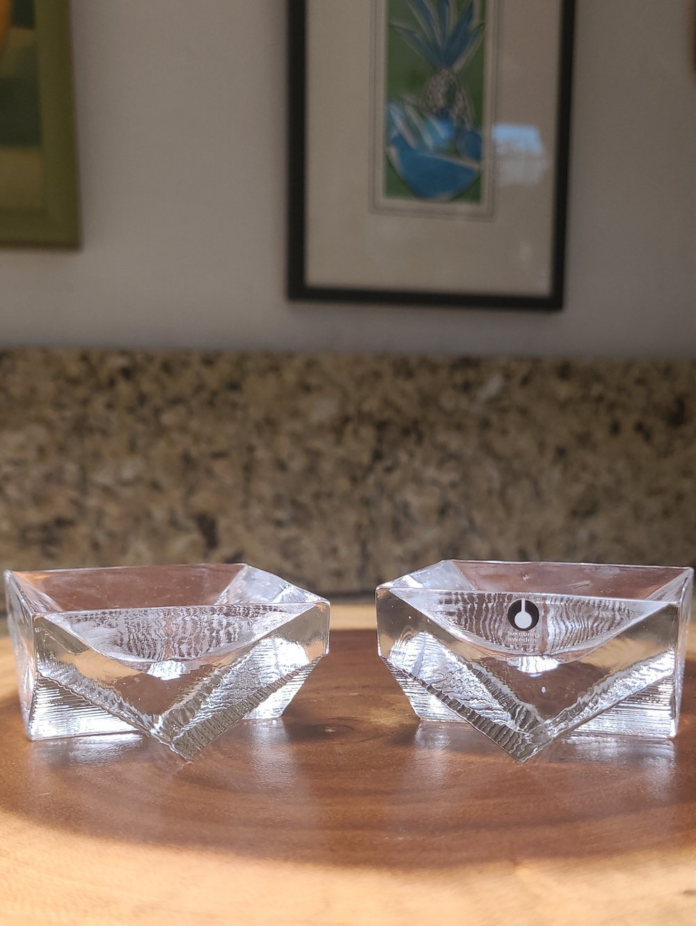 Vintage Pukeberg Glass Salt Holders